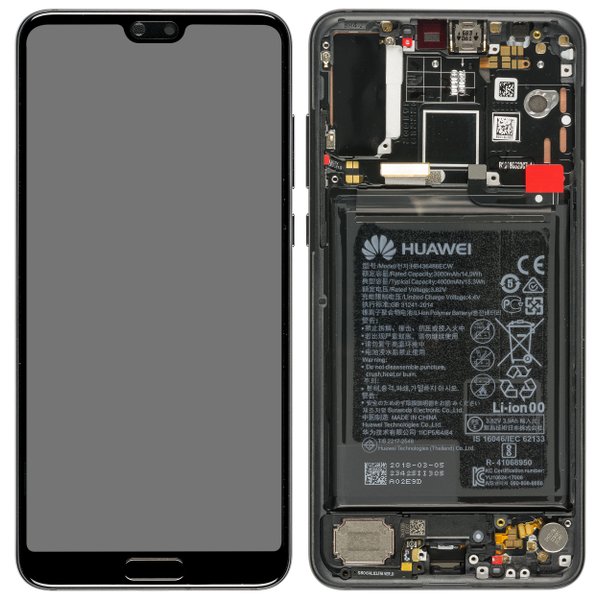 Lcd + Touch + Batteria Per (Clt-L29), (Clt-L09) Huawei P20 Pro Dual - Nero 02351Wqk 02351Wqe