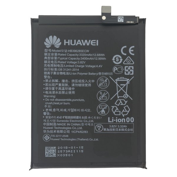 Huawei Batteria Li-Ionen Per Huawei P20 Honor 10 Hb396285Ecw - Originale