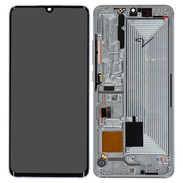 Lcd + Touch + Frame Per Xiaomi Mi Note 10 Lite - Glacier Bianco Compatibile