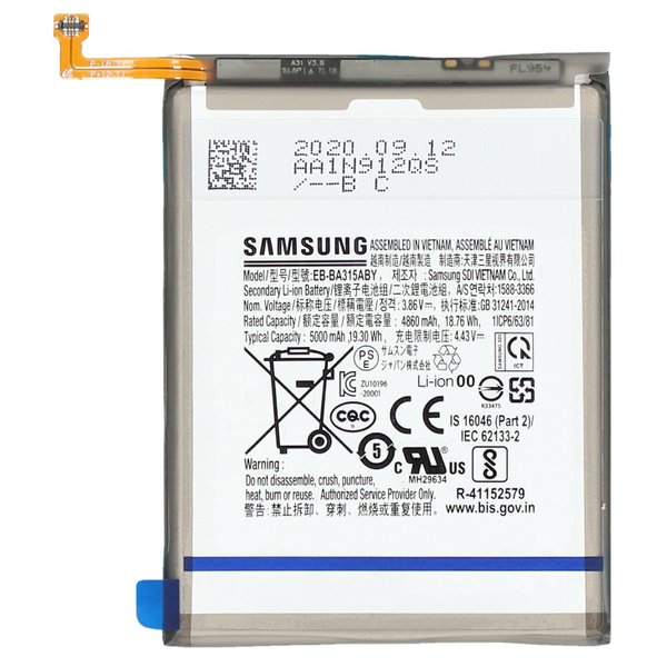 Batteria Agli Ioni Di Litio Samsung Eb-Ba315Aby Per A315F Samsung Galaxy A31