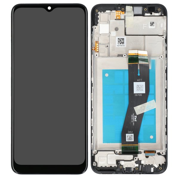 Lcd + Touch + Frame Per A025F Samsung Galaxy A02S Gh82-20181A - Nero Versione Eu