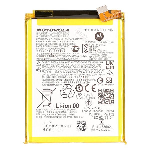 Motorola Batteria Nt50 Per Xt2139 Motorola Edge 20 Lite
