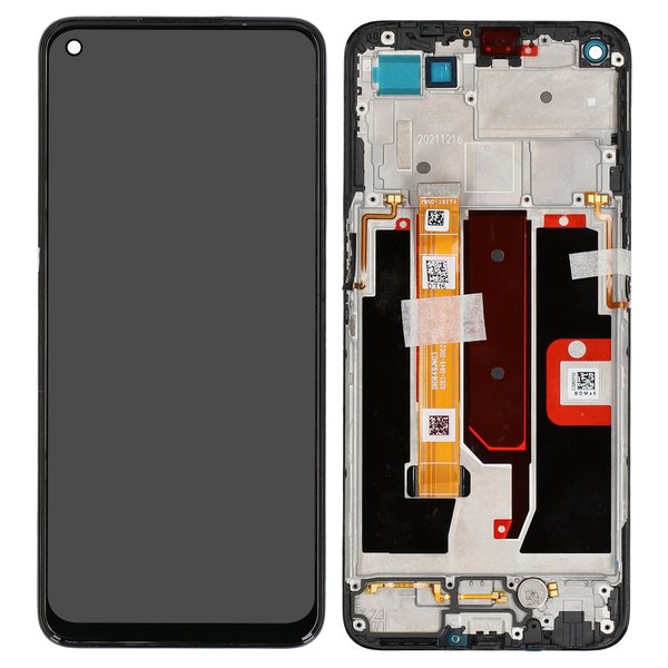 Lcd + Touch + Frame Per Cph2197, Cph2195 Oppo A74 5G, A54 5G - Black