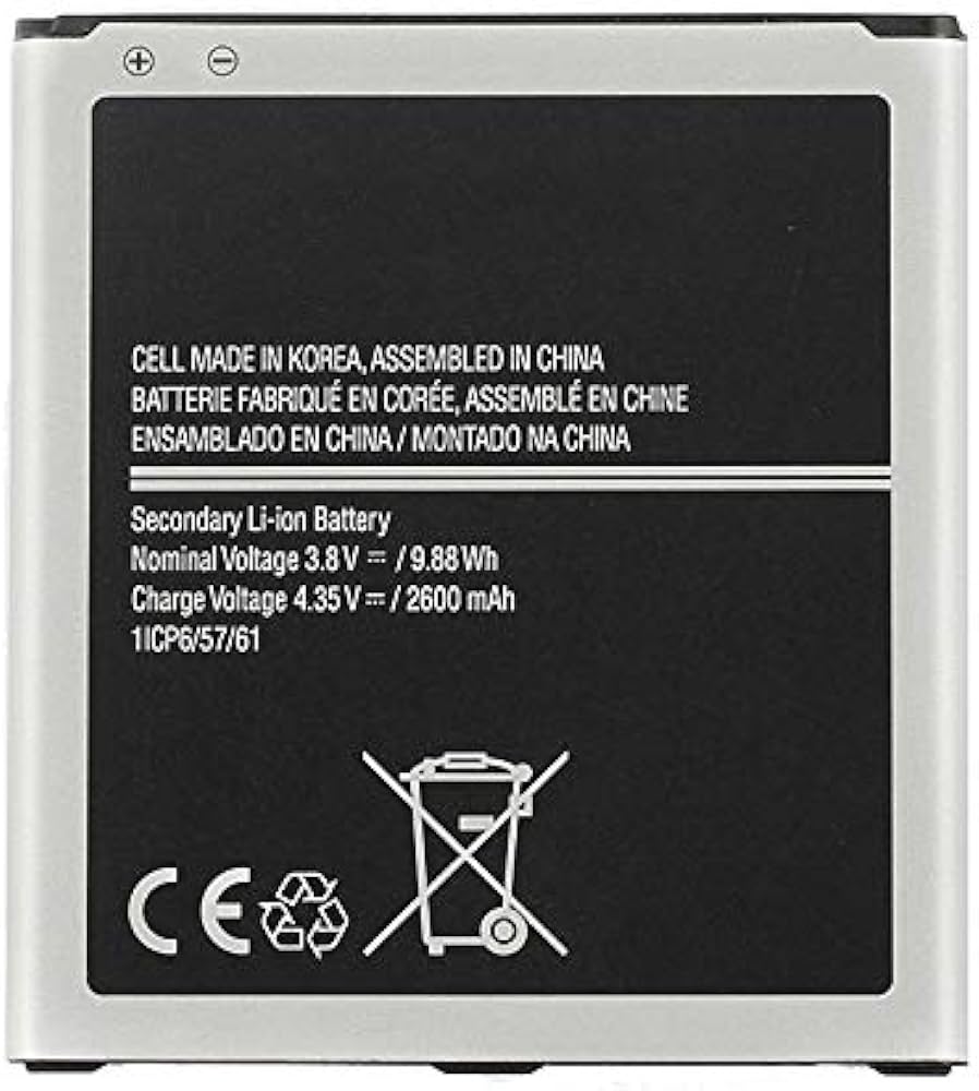 Batteria Eb-Bg531Bbe Per Samsung Galaxy Grand Prime Sm-G530F, Sm-G531F 2600 Mah