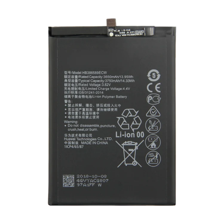 Batteria Hb386589Ecw Per Huawei P10+ Plus /Mate Lite 20 3750 Mah 3.82V Battery Compatibile