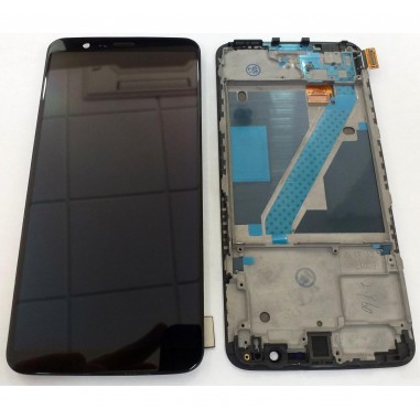 Display Lcd Touch Screen + Frame Oneplus 5T A5010 Nero Compatibile