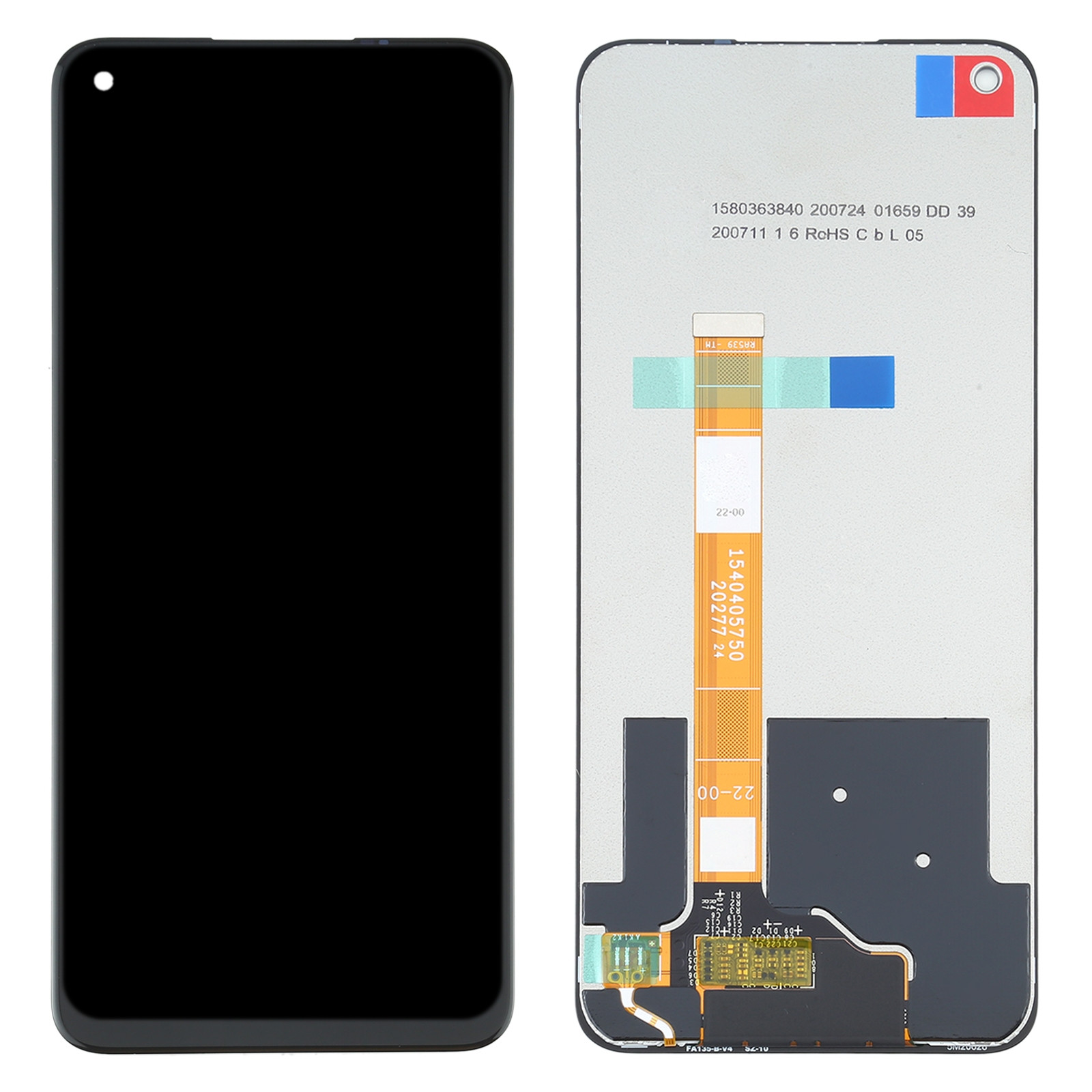 Display Lcd Per Oppo Realme 7 4G Rmx2155 Touch Screen Nero Compatibile