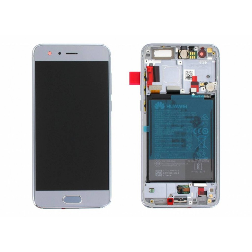 Display Lcd Schermo + Touch + Small Parts Per Huawei Honor 9 Silver 02351Lcd Service Pack