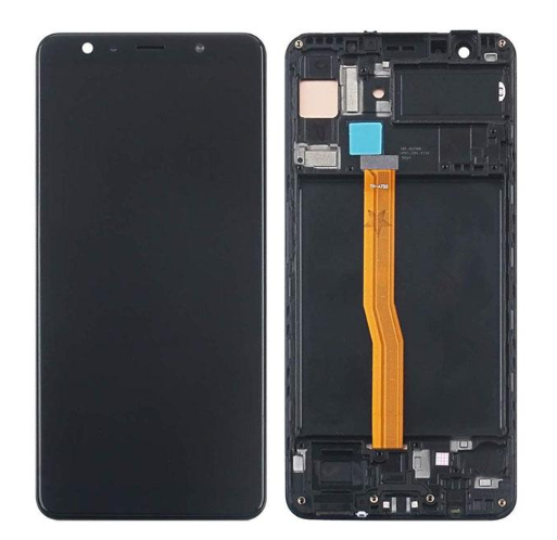 Lcd + Touch + Frame Per A750F Samsung Galaxy A7 (2018) - Nero