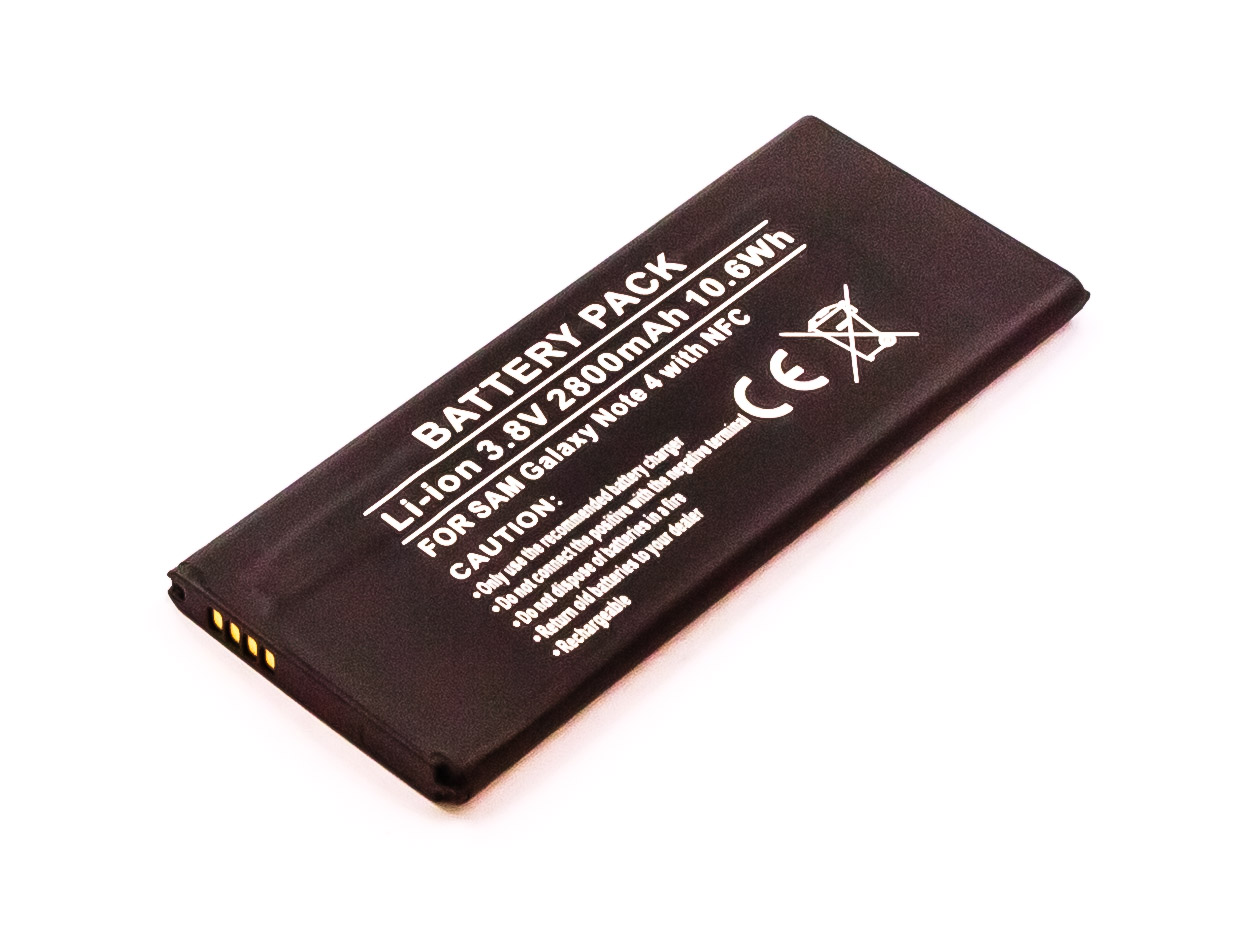 Batteria Samsung Per Galaxy Note 4 Li-Ion 3,8V 2800Mah 10,6Wh N910F