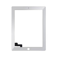 Vetro Touch Screen Per Apple Ipad 2 Bianco Con Adesivi (No Tasto Home)
