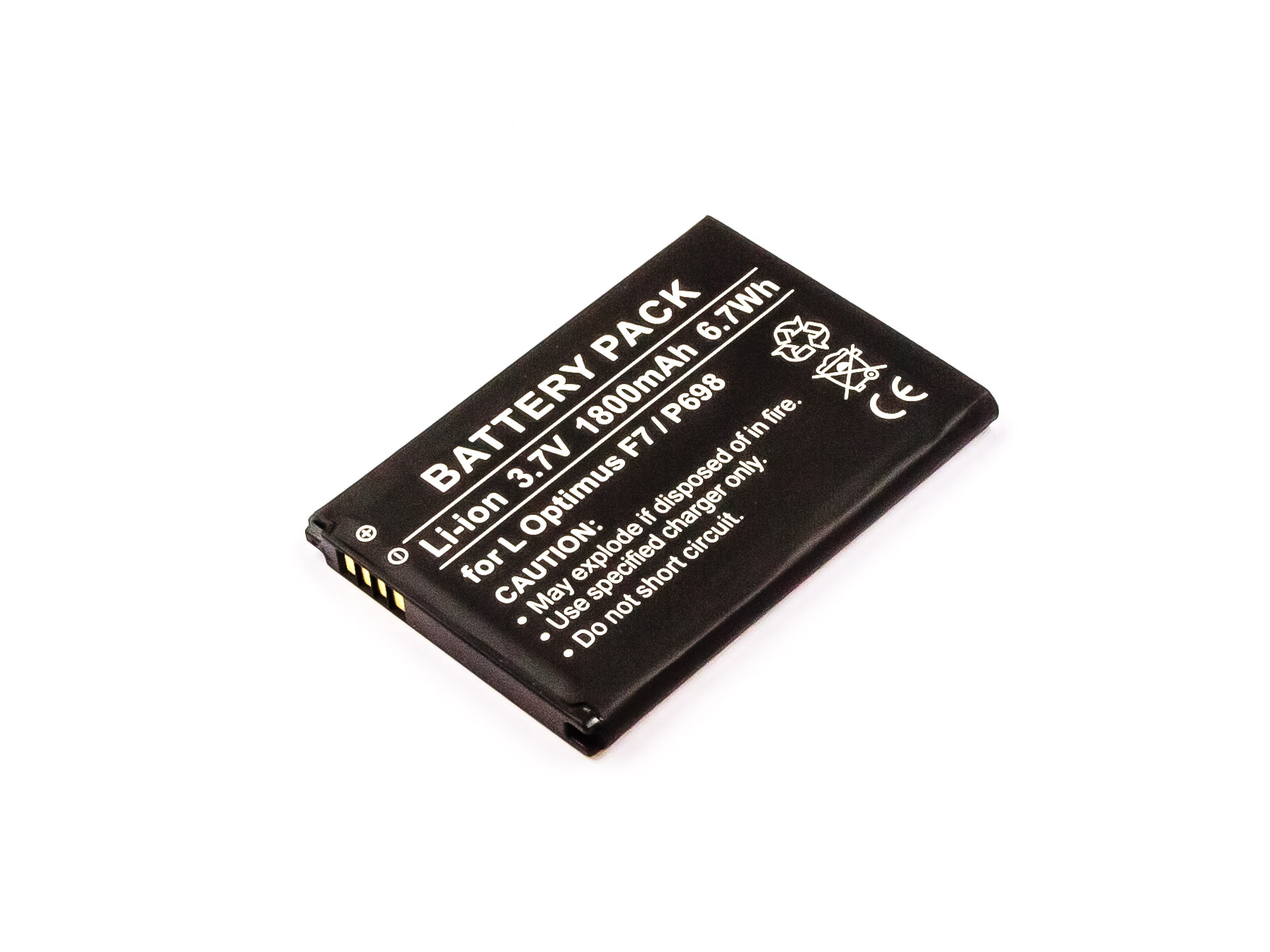 Batteria Per Lg Optimus L3 L5 Li-Ione 3,7V 1550Mh 5,7Wh Compatibile