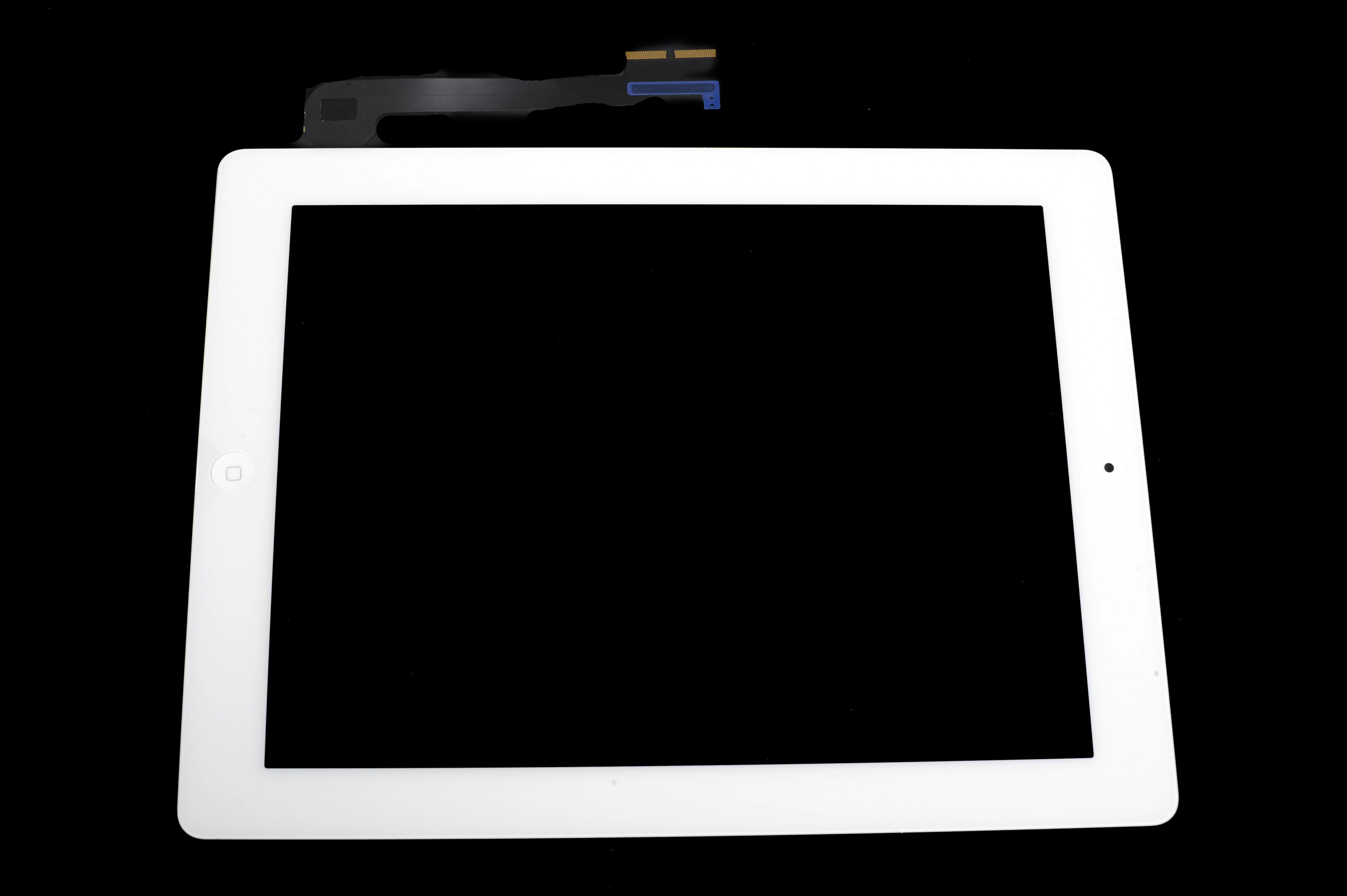 Touch Screen Per Ipad 4 Bianco + Tasto Home E Adesivi