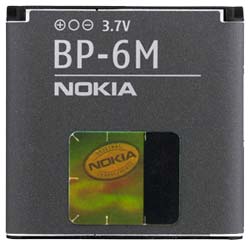 Batteria Originale Nokia In Bilster Bp-6M 250 Xm, 9300, 9300I, 3250, 6151, 6233, 6234, 6280, 6288, N73, N73 Me, N77, N93