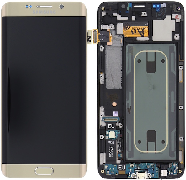 Display Lcd + Frame Per Samsung Galaxy S6 Edge Plus Sm-G928F Oro Gh97-17819A