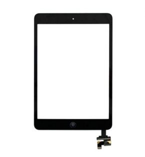 Vetro Touch Screen Per Apple Ipad Mini / Ipad Mini Retina Nero Saldato Con Tasto Home