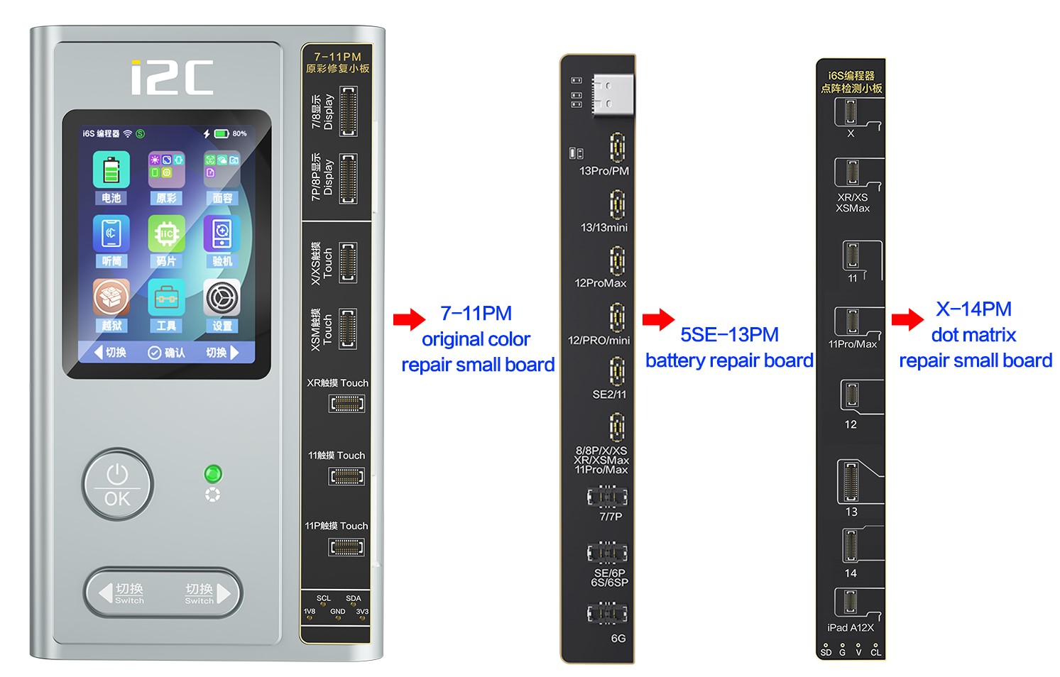 Programmatore I2C I6S Batteria, Display, Dot Matrix