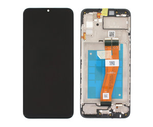 Lcd + Touch + Frame Per A025F Samsung Galaxy A02S Gh82-20118A - Nero Versione Non Eu - Compatibile