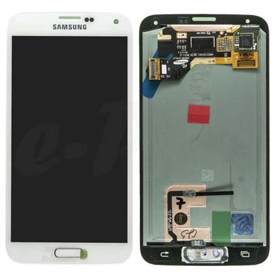 Display Lcd Schermo Per Samsung Galaxy S5 Bianco Sm-G900 Gh97-15959A