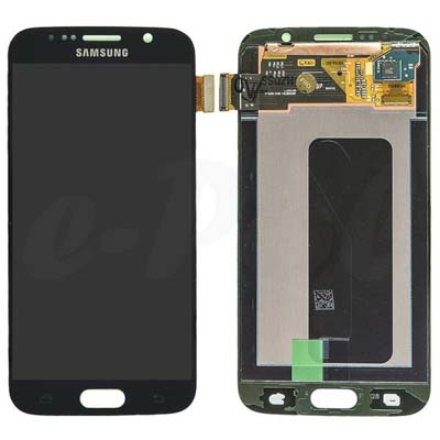 DISPLAY LCD SCHERMO CON CORNICE PER SAMSUNG GALAXY S6 G920F NERO-BLU GH97-17260A