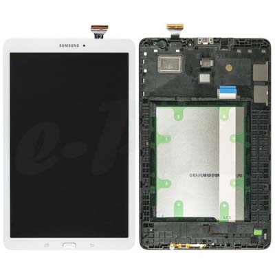 Lcd + Touch Screen Per Samsung T560 Galaxy Tab E - Bianco