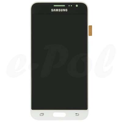 Display Lcd Schermo Per Samsung Galaxy J3 (2016) Sm-J320F Bianco Gh97-18748A 18414A
