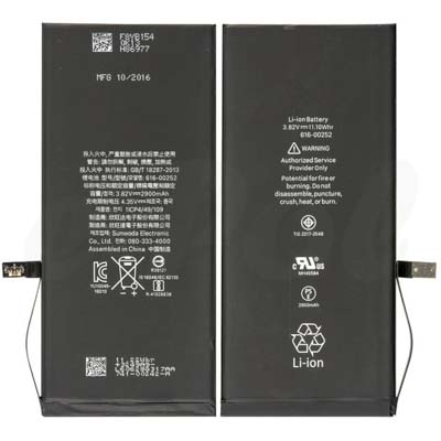 Batteria Per Apple iPhone 7 Plus A1784 Li-Polymer 3,82V 2900Mah 11,1Wh Eccellente