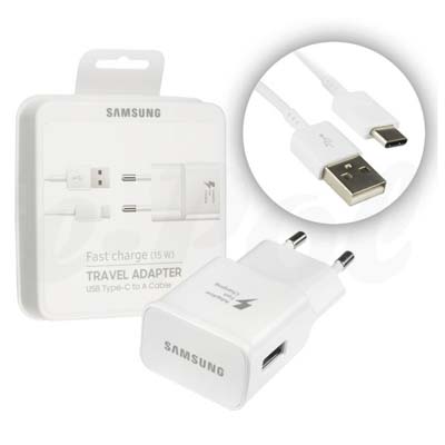 Samsung Carica Batteria Fast Charge Usb-C 2A Originale - Bianco