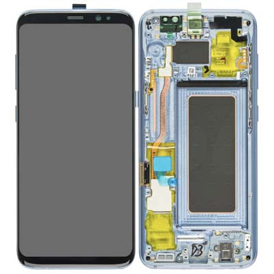 DISPLAY LCD SCHERMO CON CORNICE PER SAMSUNG GALAXY S8 BLU G950 GH97-20457D