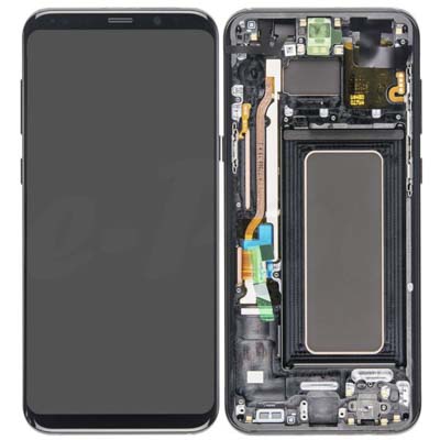 Display Lcd Schermo Con Cornice Per Samsung Galaxy S8 Plus G955F Nero. Gh97-20470A Gh97-20564A