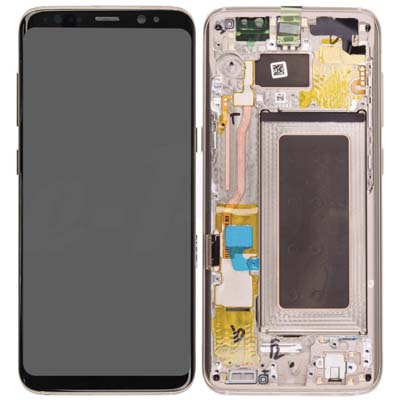 Display Lcd Schermo Con Cornice Per Samsung Galaxy S8 Oro Gh97-20473F