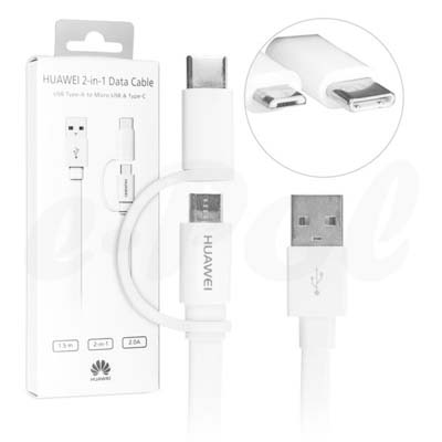 Huawei Cavo Dati Type-A A Type-C E Micro-Usb Bianco