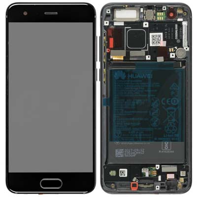 Lcd + Touch + Frame + Batteria Per Stf L09, L19 Huawei Honor 9, 9 Honor Premium - Nero