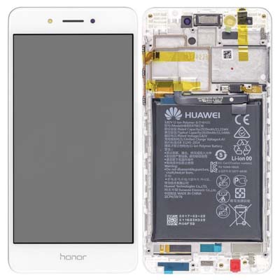 Lcd + Touch + Batteria Per Dig L21Hn Huawei Honor 6C Dual - Oro Argento