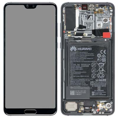 Lcd + Touch + Cornice + Batteria Per (Clt-L29), (Clt-L09) Huawei P20 Pro Dual - Midnight Blue