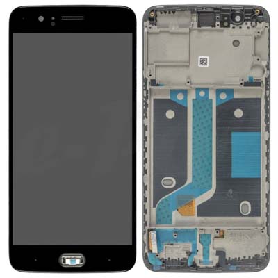 Lcd + Touch + Frame Per A5000 Oneplus 5 - Slate Grigio Compatibile