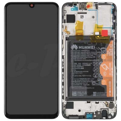Display Lcd + Touch + Frame + Batteria Per Huawei P Smart / P Smart Plus 2019 Nero 02352Jey 02352Jfa - Originale