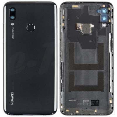 Cover Batteria + Impronta Digitale Per (Pot-L21, Pot-Lx1) Huawei P Smart (2019) - Nero