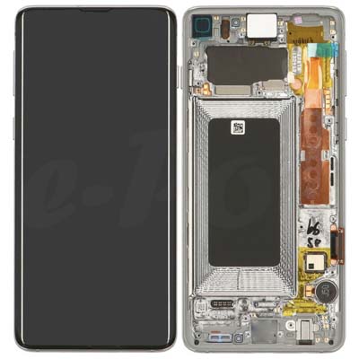 Lcd + Touch Per G973F Samsung Galaxy S10 - Bianco