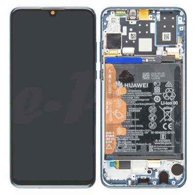 Lcd + Touch + Frame + Batteria Per Mar-L01A, Mar-L21A, Mar-Lx1A Huawei P30 Lite - Peacock Blue