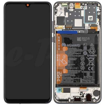 Lcd + Touch + Frame + Batteria Per Mar-L01A, Mar-L21A, Mar-Lx1A Huawei P30 Lite - 02352Rpw - Nero