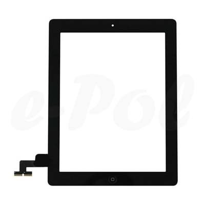 Vetro Touch Screen Per Apple Ipad 2 Nero Completo Con Tasto Home E Biadesivo