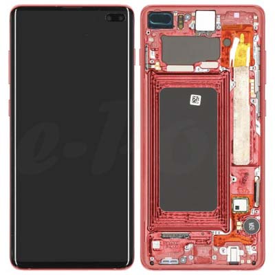Lcd + Touch + Frame Per G975F Samsung Galaxy S10+ - Rosso
