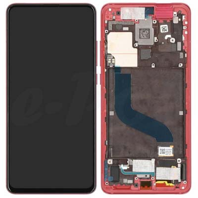 Lcd + Touch + Frame Per Xiaomi Mi 9T, Mi 9T Pro - Red Flame - Compatibile