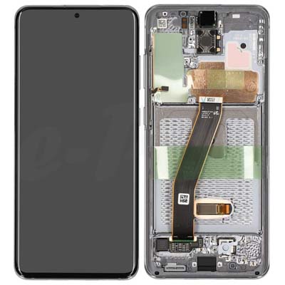 Display Soft Oled + Touch Per Samsung Galaxy S20 Cosmic Gray Compatibile