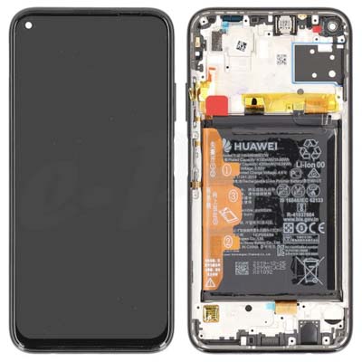 LCD + Touch + Frame + Batteria per JNY-L21A Huawei P40 Lite - midnight nero