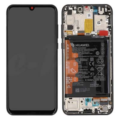 Lcd + Touch + Frame Per Aqm-Lx1 Huawei P Smart S, Y8P - Nero Midnight Black