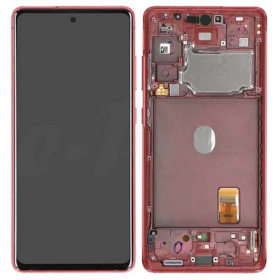 LCD + Touch + Frame per G780F Samsung Galaxy S20 FE - rosso cloud red GH82-24219E GH82-24215E GH82-24214E GH82-24220E