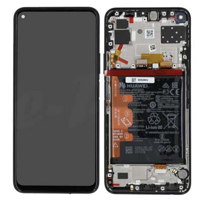 Lcd + Touch + Frame + Batteria Per Huawei P40 Lite 5G - Nero Midnight Black