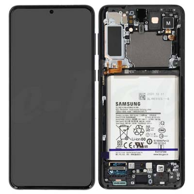 Lcd + Touch + Frame + Batteria Per G996B Samsung Galaxy S21+ - Nero Phantom Black - Gh82-27272A
